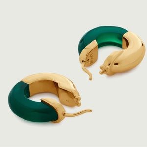 Kate young gemstone small hoop earrings